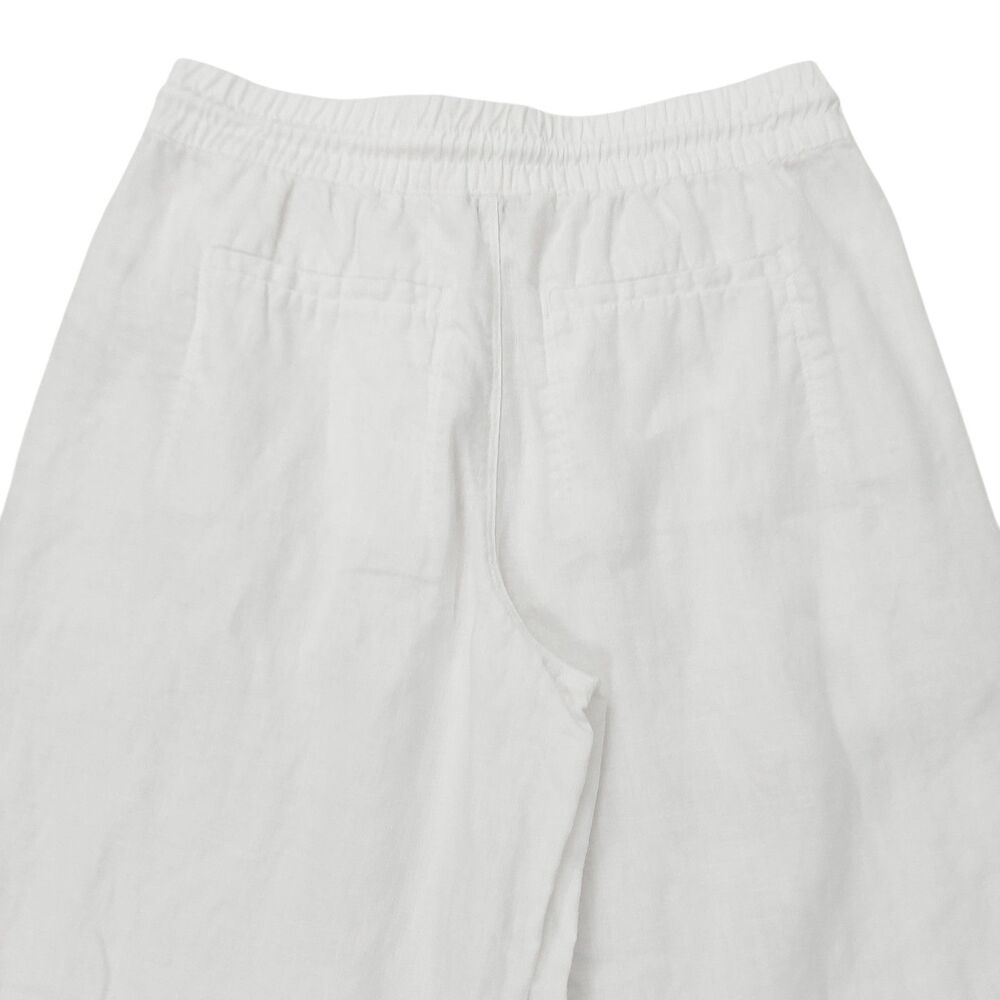 Athleta Linen Pants Womens Small White Wide Leg Casual Lounge Beach Resort - Picture 6 of 12
